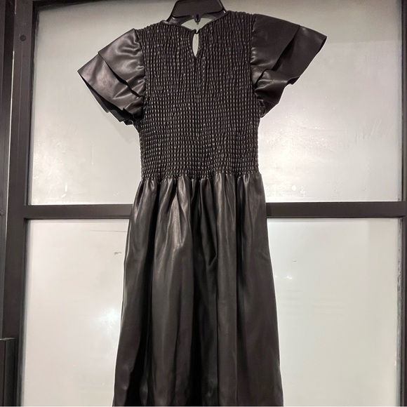 Black faux leather maxi/midi dress - Picture 5 of 5